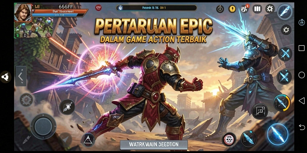 Tampilan gameplay action dari 666FF yang mendebarkan dan penuh aksi.