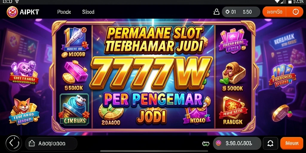 Screenshot gameplay di 7777W menampilkan keseruan bermain slot.