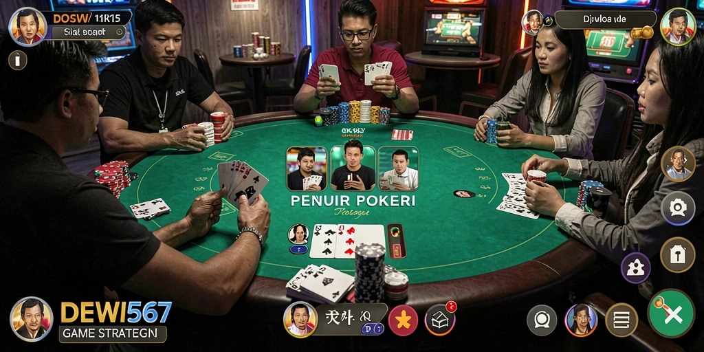 Tampilan screenshot dari gameplay seru DEWI567 saat bermain Poker.