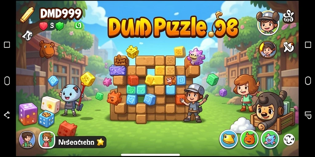 Screenshot dari gameplay DMD999 yang menampilkan tantangan Puzzle.