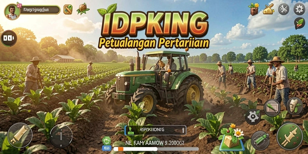 Gameplay menarik di IDPKING dengan berbagai aktivitas pertanian.