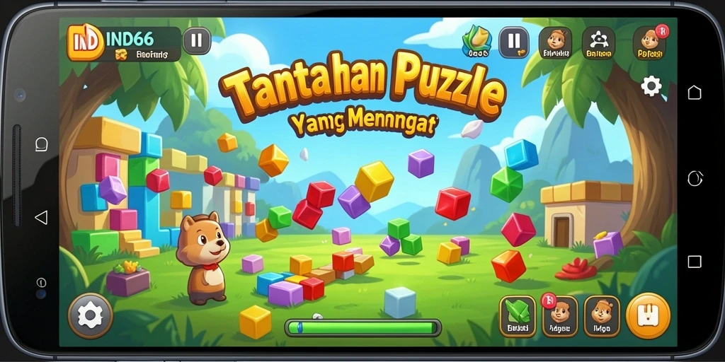 Screenshot gameplay IND666 dengan tantangan puzzle yang menarik.