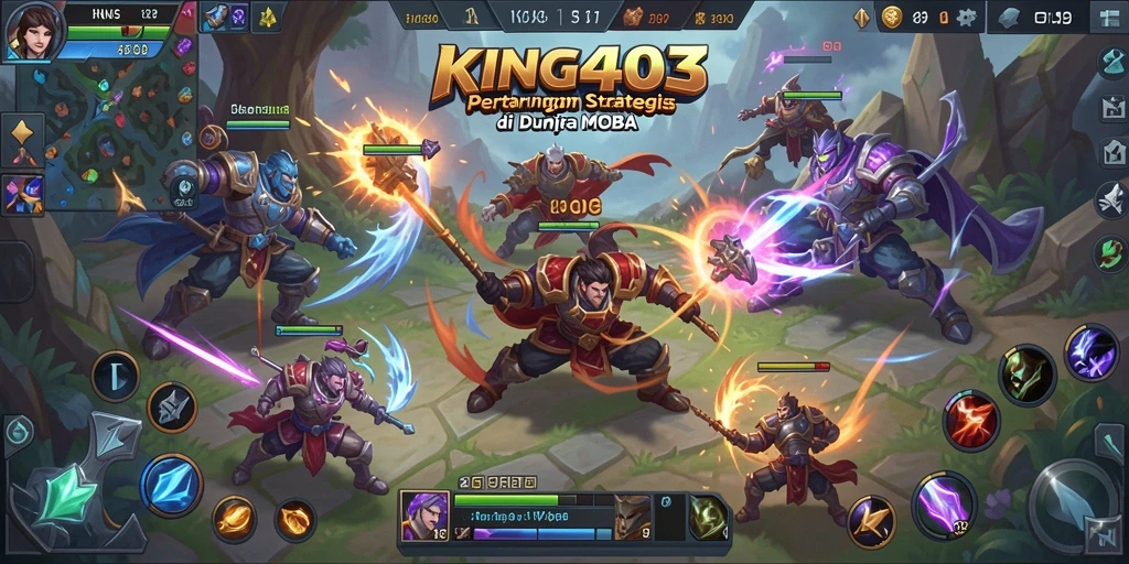Tangkap momen seru dalam gameplay KING403 MOBA.