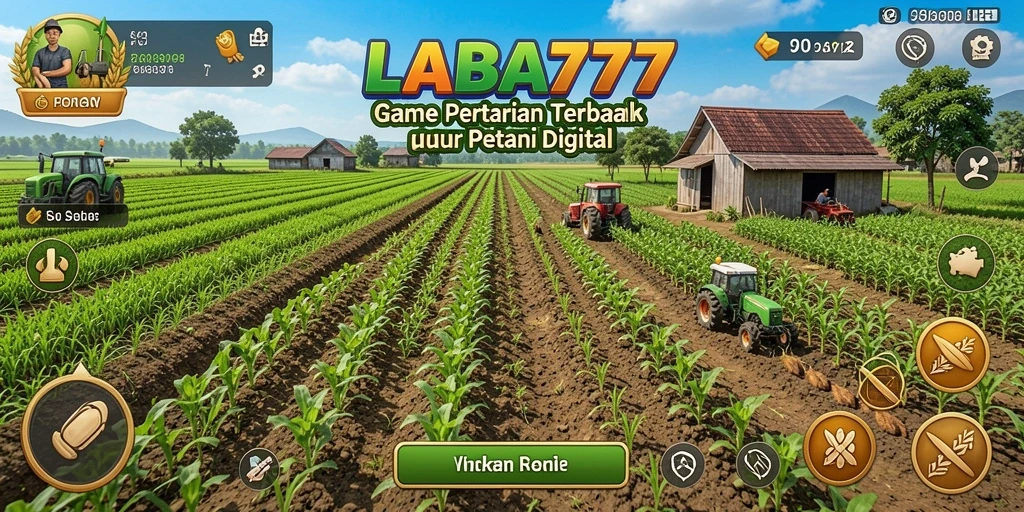 Tampilan gameplay seru di LABA777 dengan aktivitas bertani yang menyenangkan.