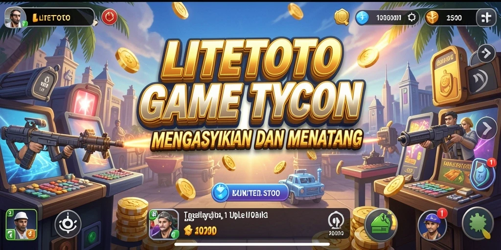 Screenshot gameplay LITETOTO yang menampilkan manajemen bisnis Tycoon.