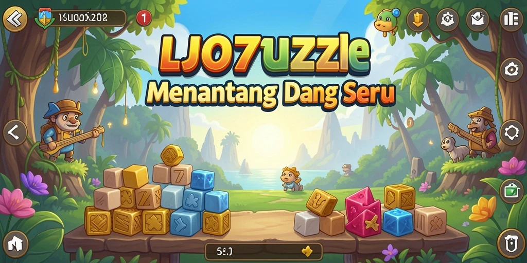 Screenshot gameplay LJO777 menampilkan tantangan puzzle yang seru.