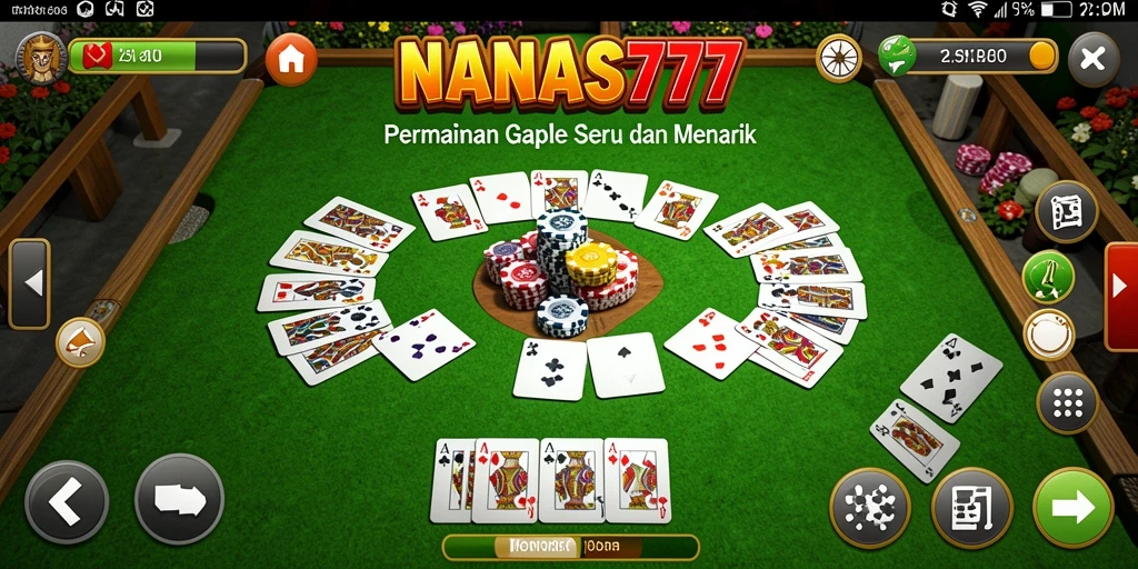 Screenshot NANAS777 menunjukkan momen seru saat bermain Gaple.