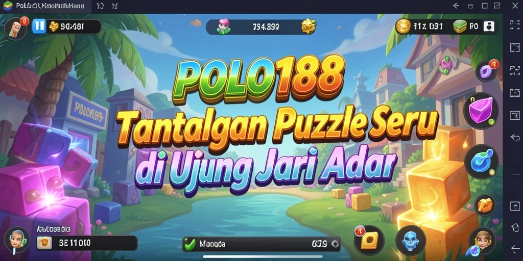 Screenshot menunjukkan gameplay seru dalam <strong>POLO188</strong>, menampilkan teka-teki berwarna-warni.