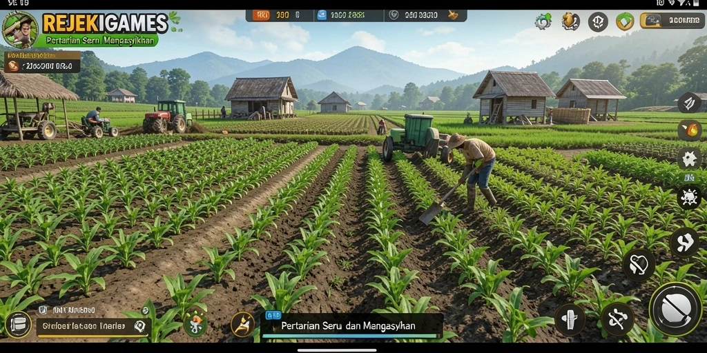 Gameplay REJEKIGAMES yang seru dan interaktif di dunia pertanian.