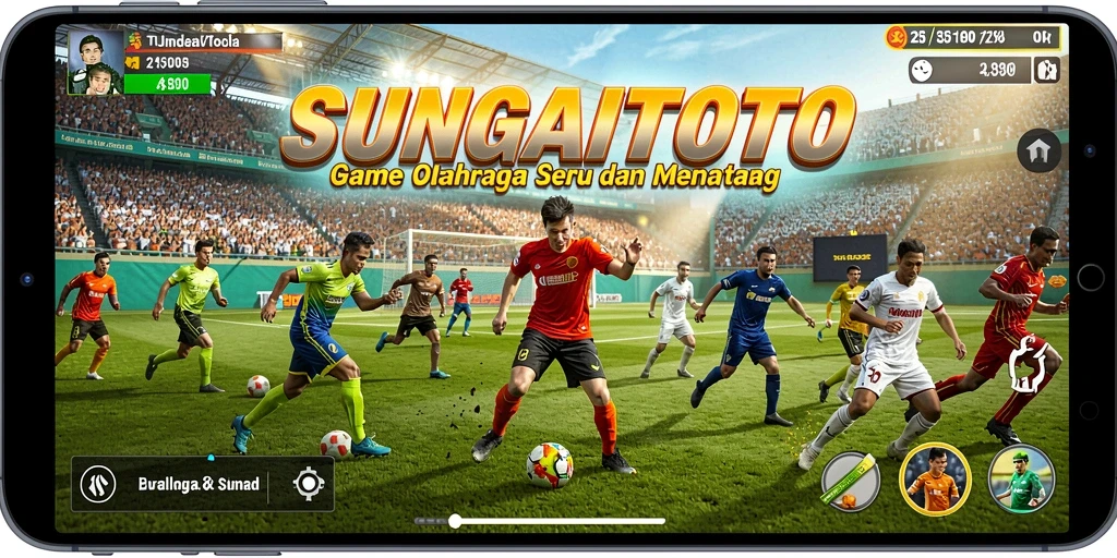 Screenshot gameplay SUNGAITOTO menampilkan aksi olahraga seru yang mendebarkan.