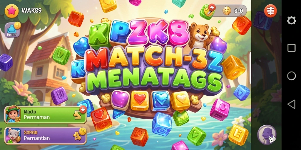 Gameplay seru dari WAK89 dengan tantangan Match-3 yang menarik.