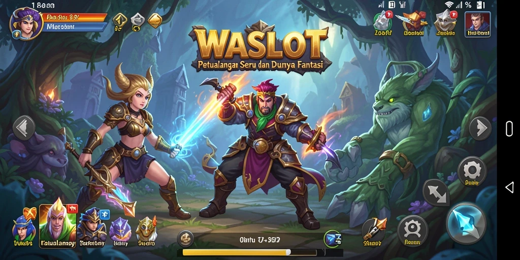 Tampilan gameplay <strong>WASLOT</strong> yang memukau dengan elemen petualangan.